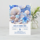 Blue Ocean Dreams Boy Invitation d'anniversaire (Debout devant)