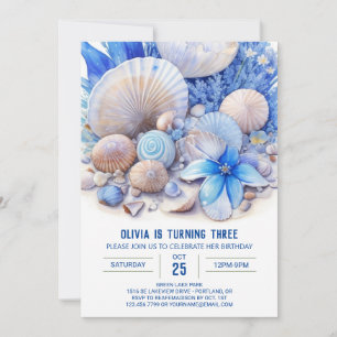 Blue Ocean Dreams Boy Invitation d'anniversaire