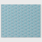 Blue Ocean Glas in lood Dolphins Cadeaupapier (Vlak)