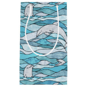 Blue Ocean Glas in lood Dolphins Klein Cadeauzakje