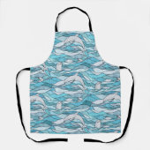 Blue Ocean Glas in lood Dolphins Schort (Voorkant)