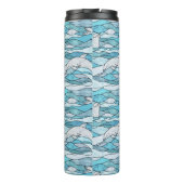 Blue Ocean Glas in lood Dolphins Thermosbeker (Achterkant)