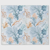 Blue Ocean Marine Zee Koraal Cadeaupapier (Vlak)