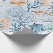 Blue Ocean Marine Zee Koraal Cadeaupapier (Hoek)