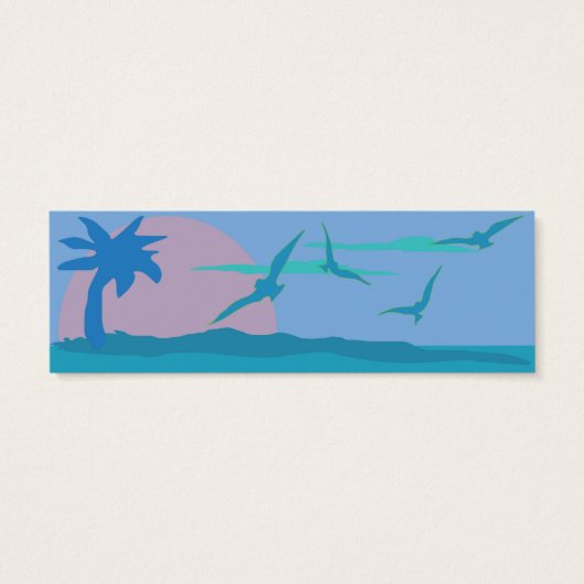 Blue Ocean Paradise-themawebsite Behuizing Mini Visitekaartjes (Achterkant)