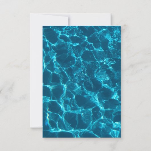 Blue Ocean Pool Party Invitation d'anniversaire  (Dos)