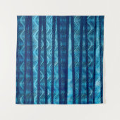 Blue Ocean Retro Wave Beach Achtergrond Wandkleed (Voorkant)