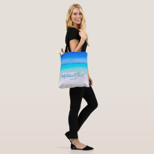 Blue Ocean Sand Beach Scene Zakelijk Draagtas