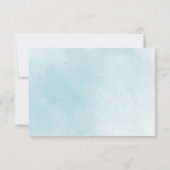 Blue Ocean & Sandy Beach Bruiloft RSVP Kaartje (Achterkant)