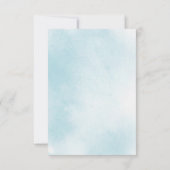 Blue Ocean & Sandy Beach Détails du mariage Carte (Dos)