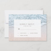 Blue Ocean & Sandy Beach Wedding RSVP (Devant)