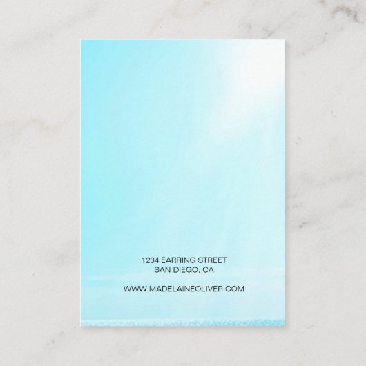 Blue Ocean Scene Earling Display Visitekaartje (Achterkant)