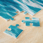 Blue Ocean Seascape Cloudy Sky Digital Painting Legpuzzel (Zijkant)