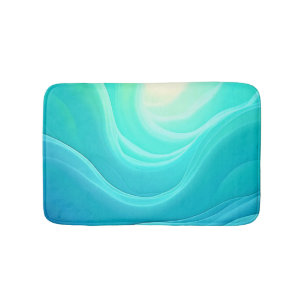 Blue Ocean Serenity Abstracte golven ontwerp Badmat