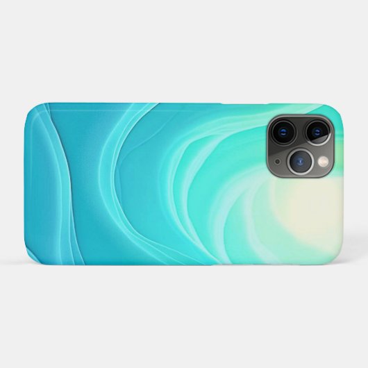 Blue Ocean Serenity Abstracte golven ontwerp Case-Mate iPhone Case (Achterkant (horizontaal))