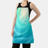 Blue Ocean Serenity Abstracte golven ontwerp Schort (Insitu)