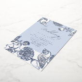 Blue Ocean Shops Real Foil Faire-part de mariage (Rotation)