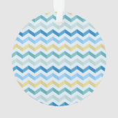 Blue Ocean Shore Chevron Stripes avec Monogramme r (dos)