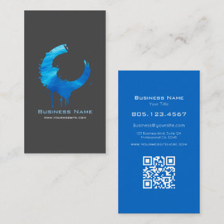 Blue Ocean Swirl • Custom Editable Modern Card Visitekaartje