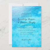 Blue Ocean Water Custom Wedding Invitations (Devant)