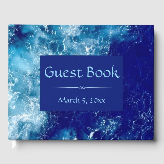 Blue Ocean Water Mariage Livre d'or (Recto)
