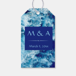 Blue Ocean Water Wedding Bedankt Cadeau Label Cadeaulabel