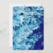 Blue Ocean Water Wedding Dank je wel kaart (Achterkant)