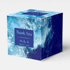 Blue Ocean Water Wedding Favoriete Box Bedankdoosjes