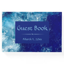 Blue Ocean Water Wedding Gastboek