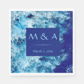 Blue Ocean Water Wedding Luncheon Servet (Voorkant)