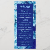 Blue Ocean Water Wedding Menu (Voorkant)