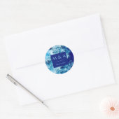 Blue Ocean Water Wedding Ronde Stickers (Envelop)