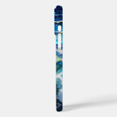 Blue Ocean Wave Aesthetic Phone Case (Achterkant / Links)