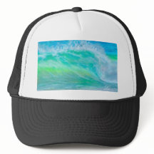 Blue Ocean Wave Surf Trucker Hoed