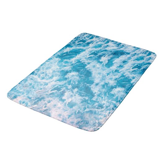Blue Ocean Wave textuur Badmat (Gekanteld)
