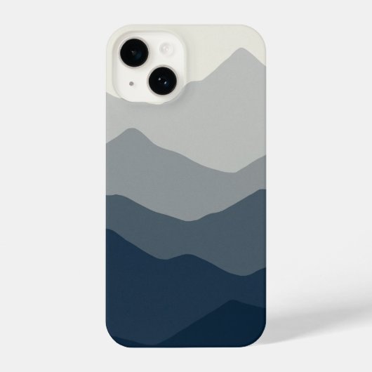 "Blue Ocean Wave & White Sky Minimalist Phone Case iPhone Hoesje (Achterkant)