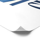 Blue Ocean Waves Art Print Abstract Coastal Wall (Hoek)