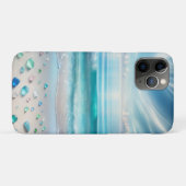  Blue Ocean Waves en Zee Glass Case-Mate iPhone Case (Achterkant (horizontaal))