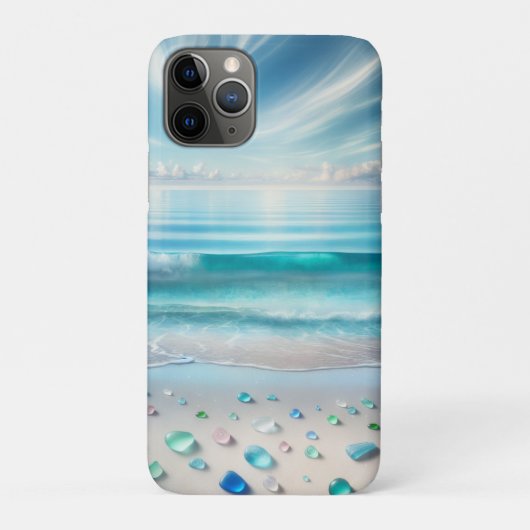  Blue Ocean Waves en Zee Glass Case-Mate iPhone Case (Achterkant)