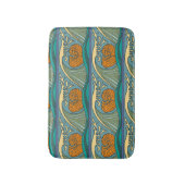 Blue Ocean Waves Nautilus Seashell Patroon Nouveau Badmat (Voorkant Verticaal)