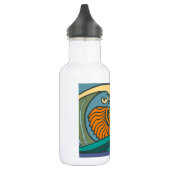 Blue Ocean Waves Nautilus Seashell Patroon Nouveau Waterfles (Links)