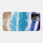 Blue Ocean Waves Sandy Beach Beach Case-Mate iPhone Case (Achterkant (horizontaal))
