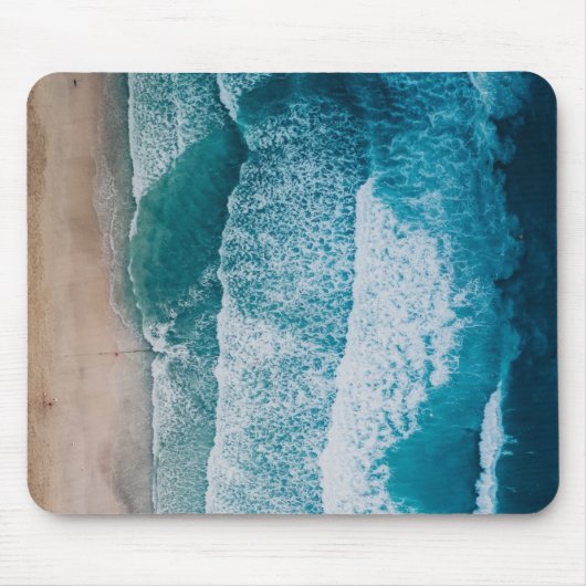 Blue Ocean Waves Sandy Beach Muismat (Voorkant)