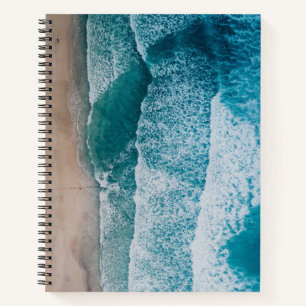 Blue Ocean Waves Sandy Beach Notitieboek