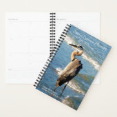 Blue Ocean Waves Shorebird Heron Beach foto Planner (Display)