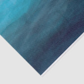 Blue Ocean Waves Waterverf Tissue Paper Gift Wrap Tissuepapier (Detail)