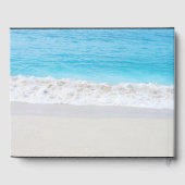 Blue Ocean White Sand Heart Mariage Livre d'or (Verso)