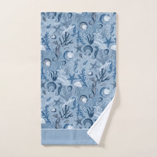 Blue Ocean Zee Life Aangepaste naam Bad Handdoek (Handdoek)