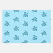 Blue Ocean Zee Turtle Digital Design Inpakpapier Vel (Voorkant 2)