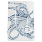 Blue Octopus Cephalopod Kraken Ink Medium Cadeauzakje (Achterkant)